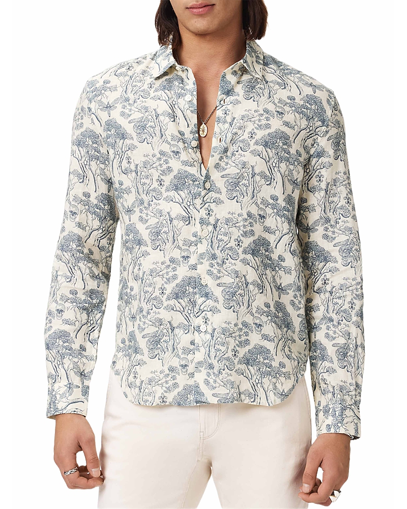 John Varvatos Slim Fit Skull Tree Graphic Shirt