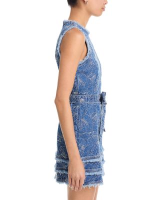 Garden Doodle Denim Dress