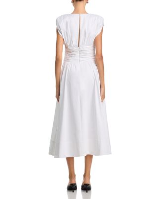 Evangeline Strong Shoulder Midi Dress