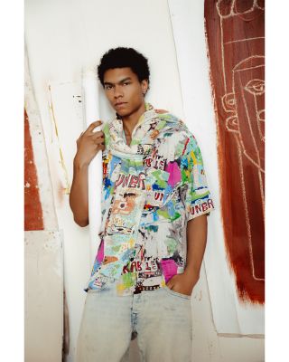 Basquiat Printed Relaxed Fit Short Sleeve Shirt