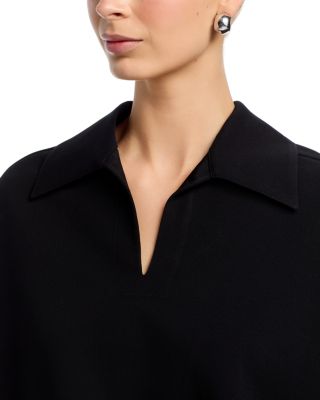 Short Sleeve Cropped Polo Top