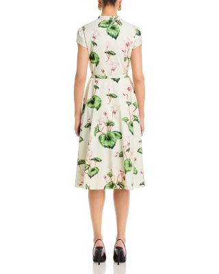 Cap Sleeve Chine Cyclamen Poplin Day Dress