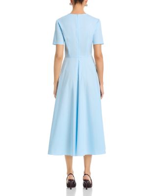 Short Sleeve Chine Cyclamen Poplin Day Dress