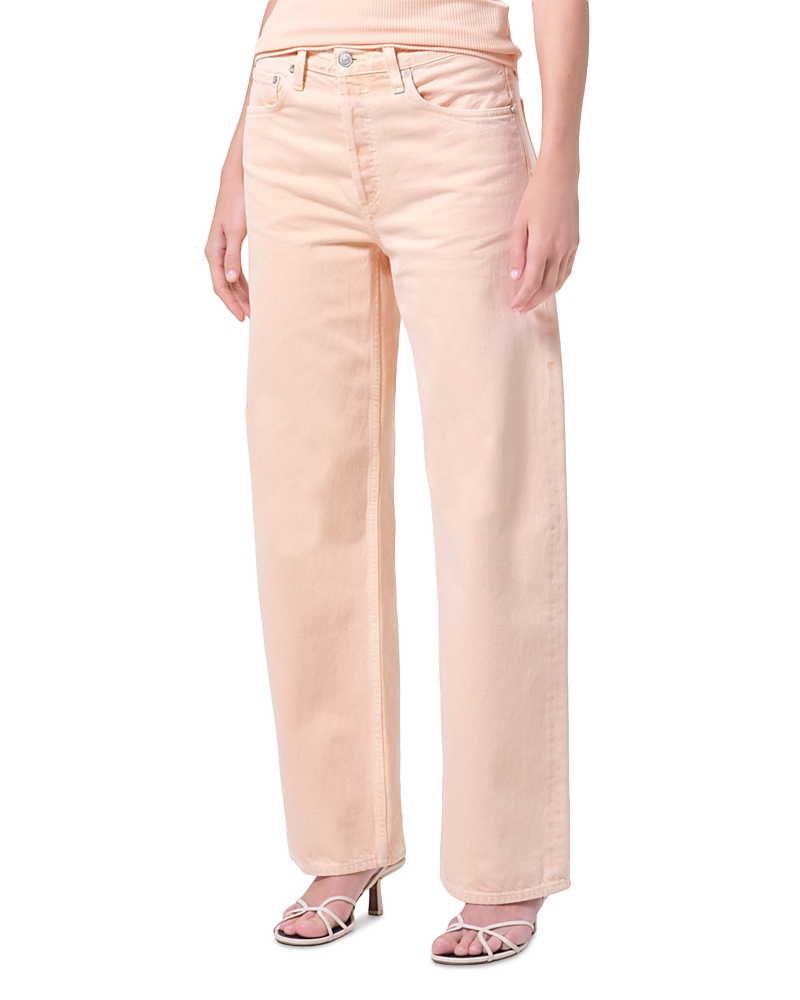 Agolde Arc Mid Rise Wide Leg Jeans in Sun Filter