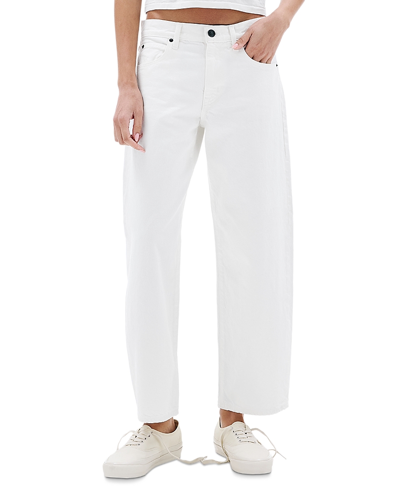 Slvrlake Jamie High Rise Curve Ankle Jeans in White