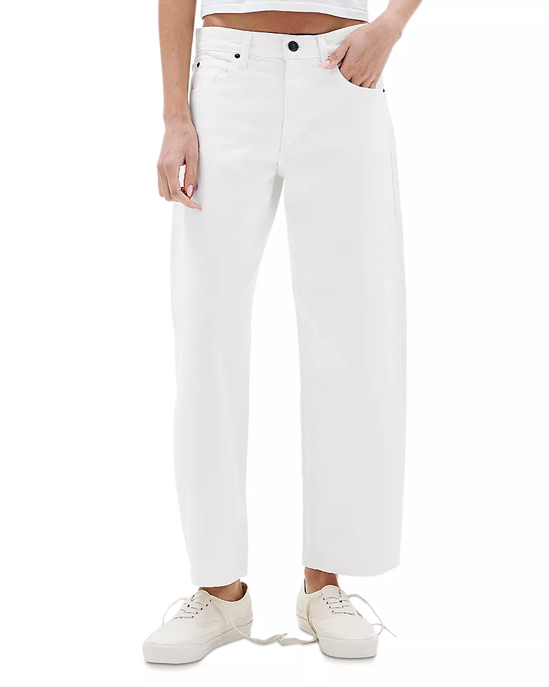 Slvrlake Jamie High Rise Curve Ankle Jeans in White