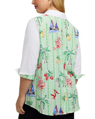 Therese Resort Stripe 3/4 Sleeve Shirt