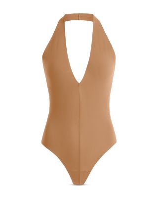 Ballet Deep Plunge Halter Bodysuit