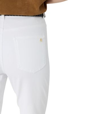 Adela Mid Rise Ankle Jeans in White