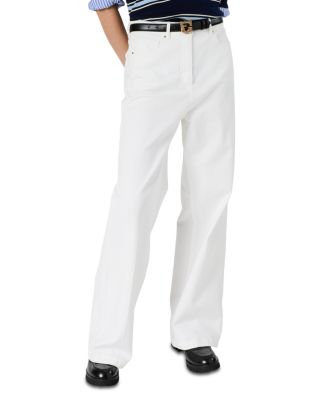 Aelina High Rise Straight Jeans in White