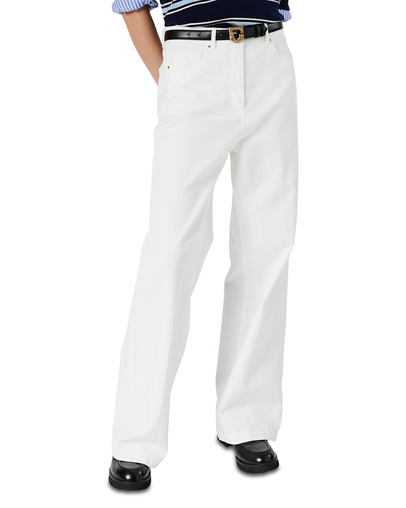 Gerard Darel Aelina High Rise Straight Jeans in White