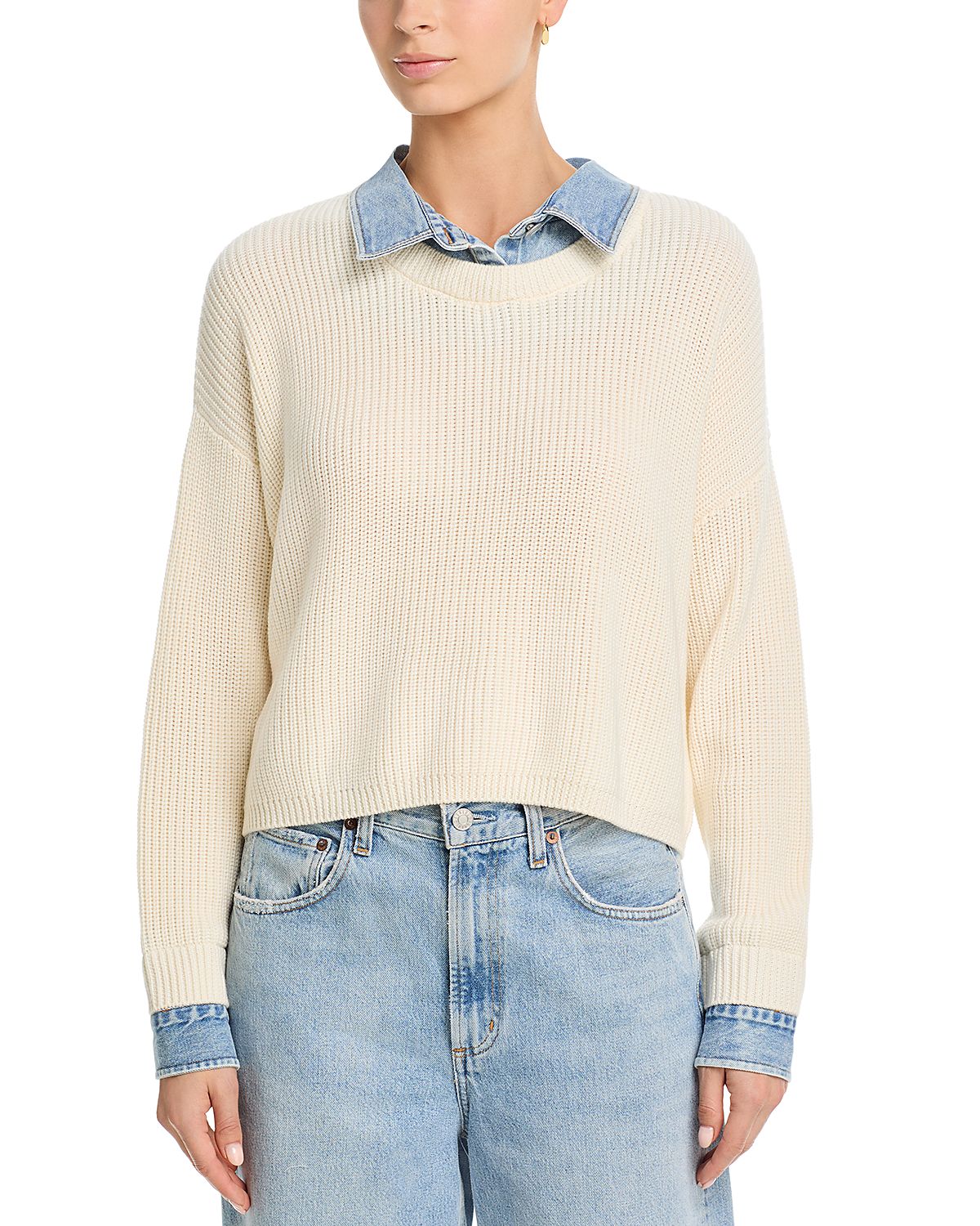 Vintage Havana Denim Trim Sweater