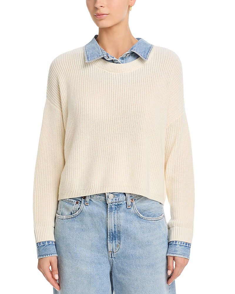 Vintage Havana Denim Trim Sweater
