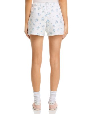 Floral Print Crewneck Sweatshirt & Shorts
