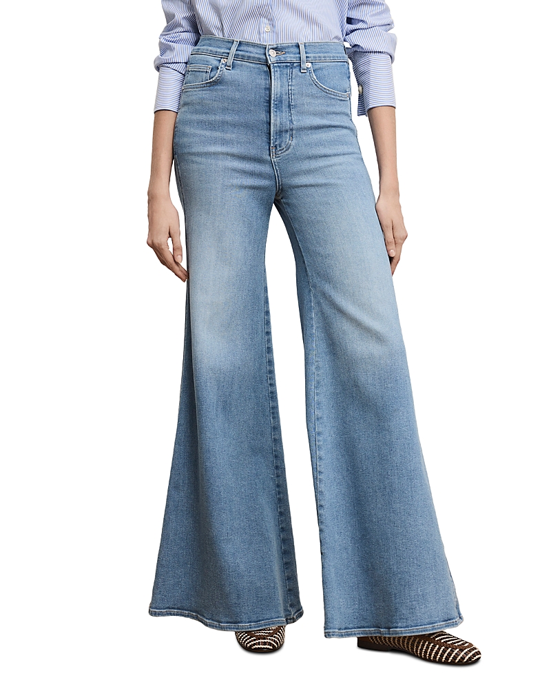Veronica Beard Jesse High Rise Ultra Flare Leg Jeans in Big Splash