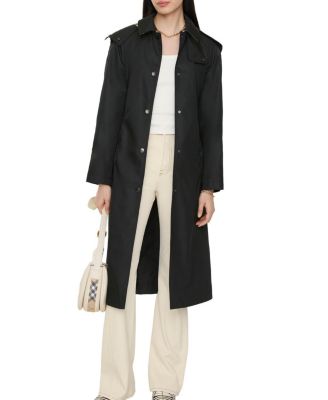 Long Nylon Hooded Car Coat