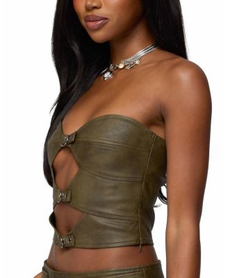 Varley Buckle Cutout Top