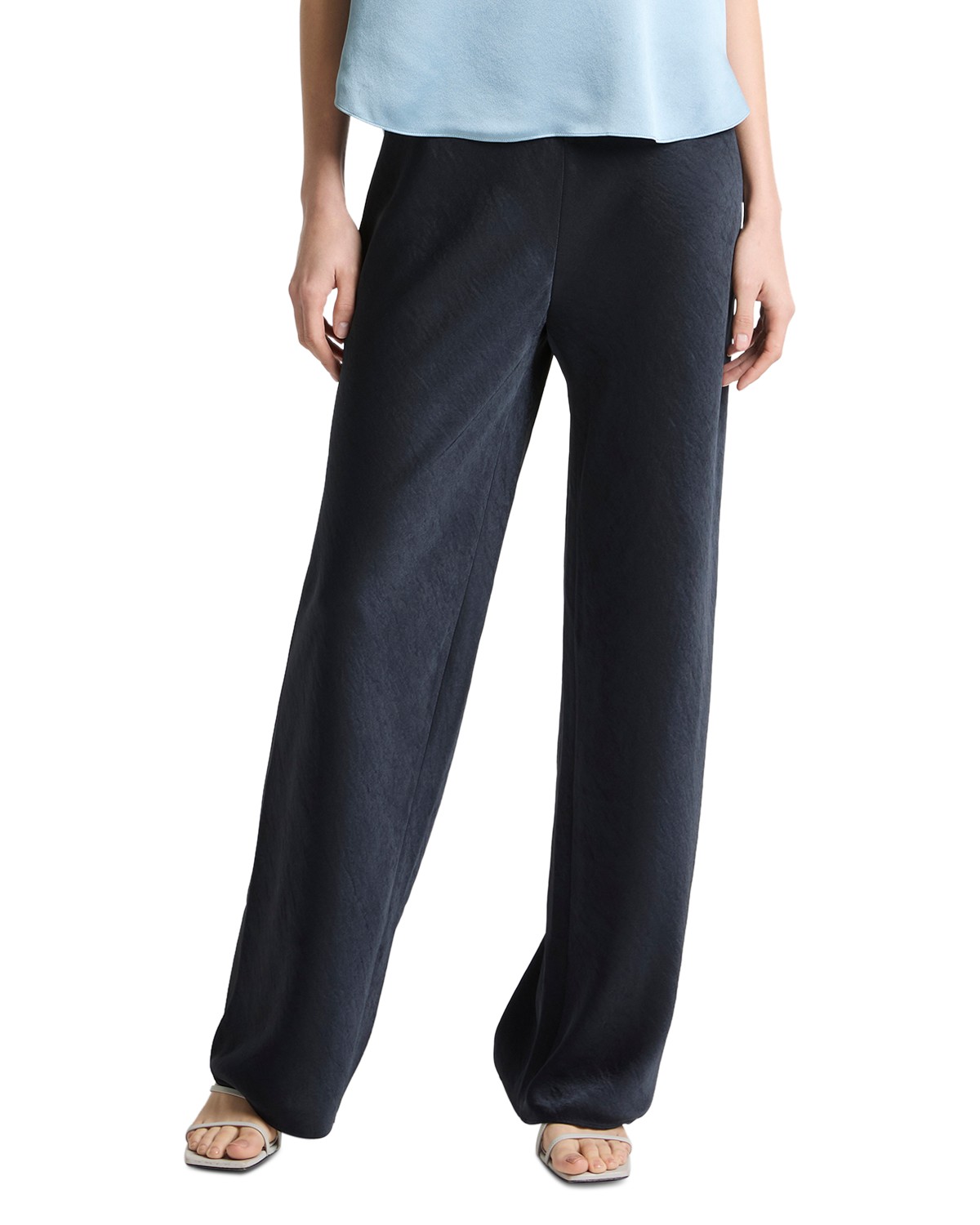 Colette High Waist Fluid Satin Bias Pants