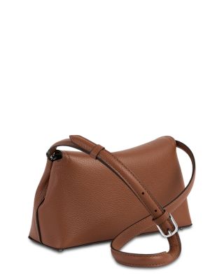 T-Lock Grained-Leather Convertible Clutch in Sienna