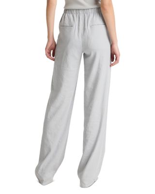 Linen-Blend High-Rise Pull-On Pant