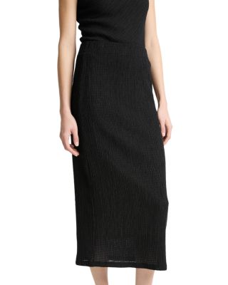 Shadow Grid Midi Skirt