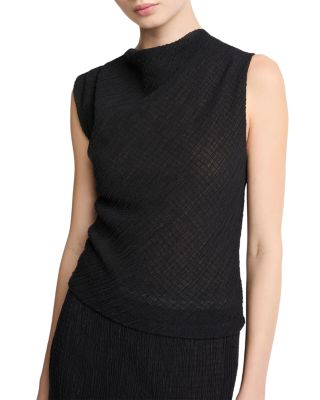 Shadow Grid Cowlneck Top