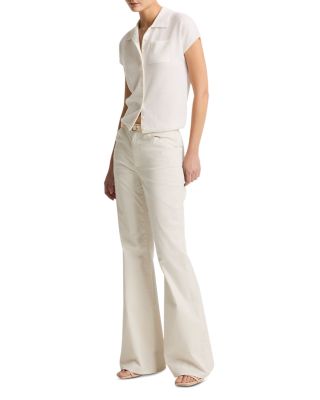 Stretch Cotton Flare Pants