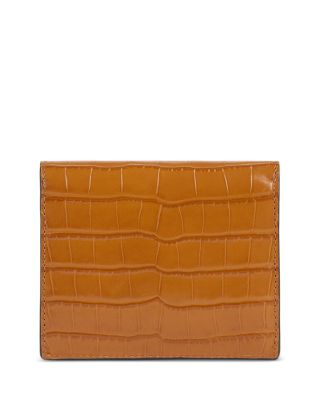 T-Lock Croco Embossed Leather Cardholder 