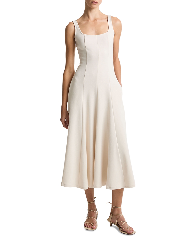 Vince Square Neck Seamed Dress