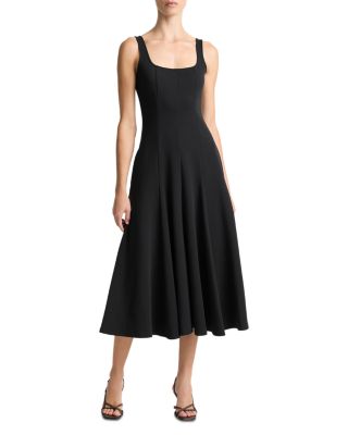 Square Neck Seamed Dress
