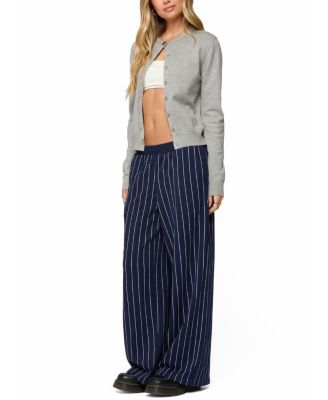 Mercer Pinstripe Wide Leg Sweatpants