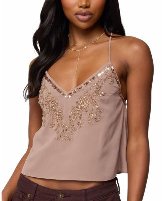 Sorina Embellished V Neck Top