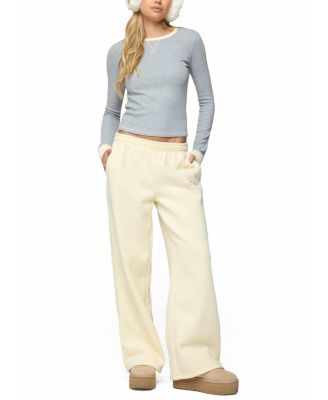 Rora Contrast Long Sleeve Waffle Top