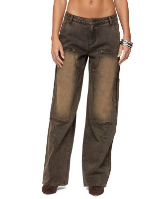 Ayla Low Rise Baggy Carpenter Colored Wash Jeans