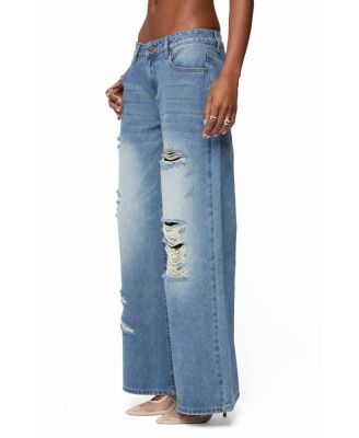 Frye Distressed Low Rise Baggy Jeans