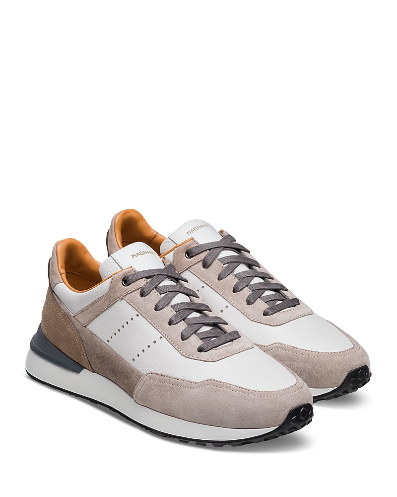 Magnanni Men's Bravo Bone Suede Sneakers