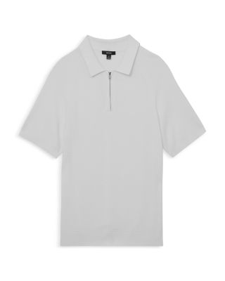 Estate Short Sleeve Half Zip Textured Polo