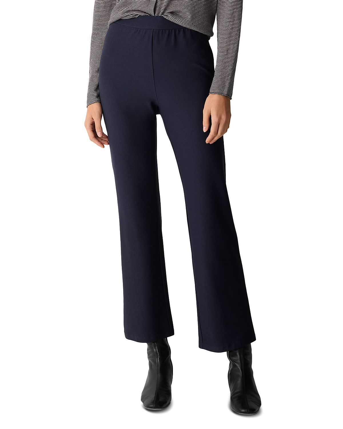 Eileen Fisher Washable Stretch Crepe Ankle Kick Flare Pants
