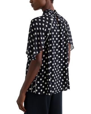 Alliana Polka Dot Printed Top