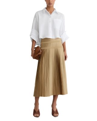 Eva Pleated Midi Skirt