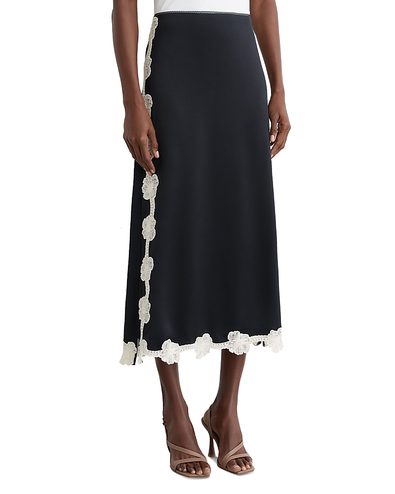Reiss Doa Floral Lace Detail Skirt