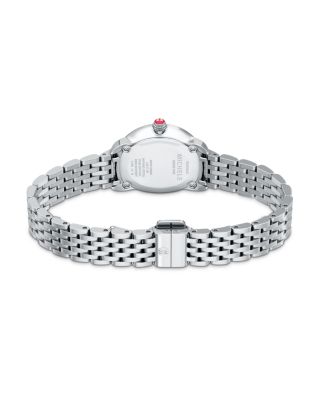 Serein Oval Diamond Stainless Steel Watch, 24mm x 27mm