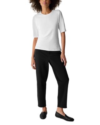 Textured Elbow Sleeve Top