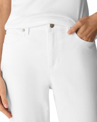 High Waist Slim Ankle Jeans in White