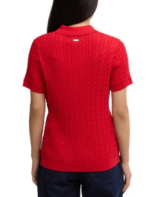 Hartland Cable Knit Polo Tee