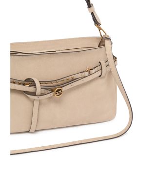 Classic Belted Suede Shoulder Bag