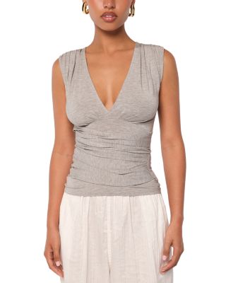 The Line By K Suery Top In Gray