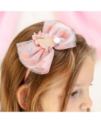 Girls' Honey Bunny Easter Tulle Bow Headband - Little Kid, Big Kid