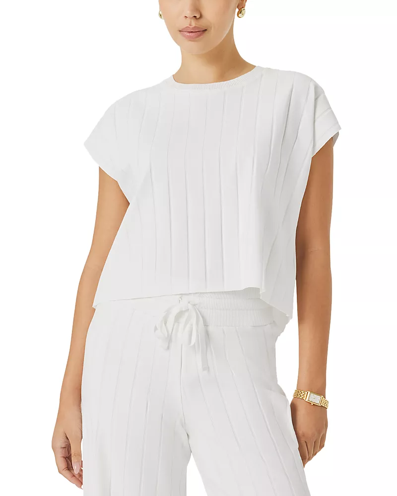 Splendid Spl X Cj Wide Rib Knit Top