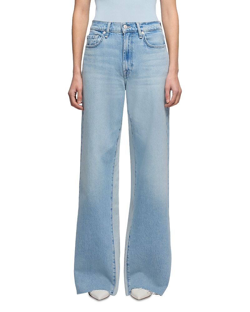 7 For All Mankind Panel Lotta High Rise Jeans in Seabreeze